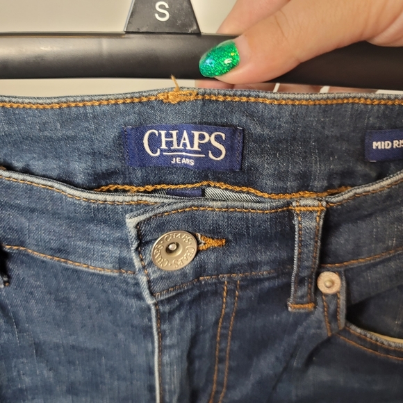 Chaps Mid Rise Crop Kick Jeans - Picture 4 of 11
